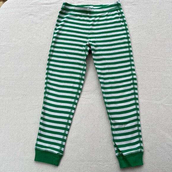 Primary Long-Sleeve PJ Top & Pants, Green & White Stripe, Size 4-5, PLAY - Picture 6 of 10